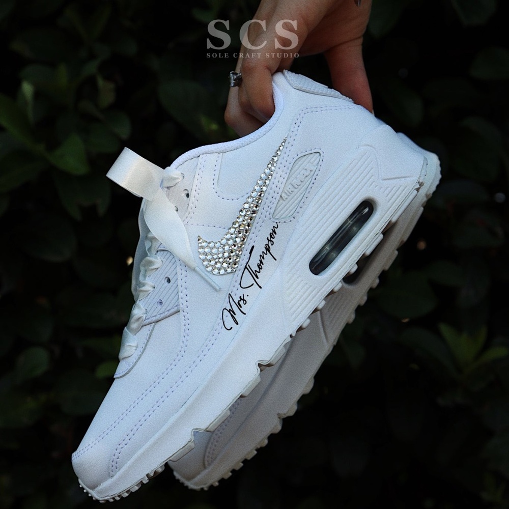 Personalized Wedding Sneakers for the Bride - Nike Air Max 90